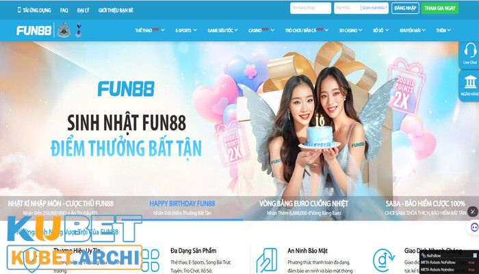 Những loại hình được sử dụng phổ biến trên FUN88