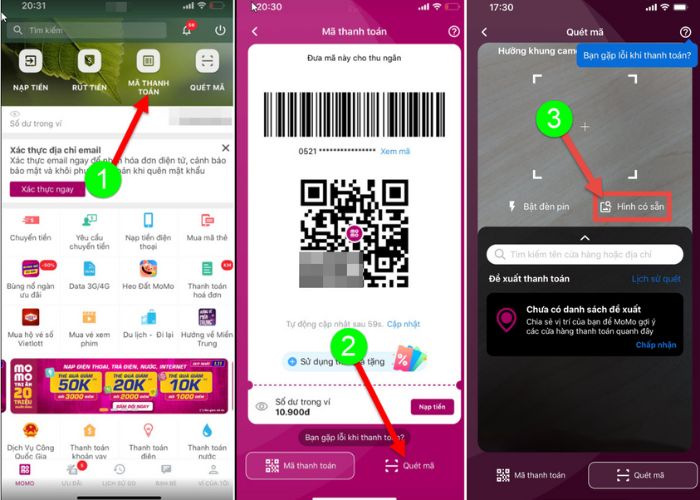 Thanh toán nạp cược đơn giản tại app MoMo Pay